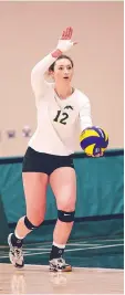  ?? ARTHUR WARD/ARTHUR IMAGES ?? Jessica Lerminiaux helped the Regina Cougars women’s volleyball team top the Winnipeg Wesmen twice on the weekend.