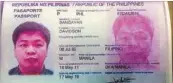  ??  ?? Photo shows the scanned passport of Davidson Bangayan, who has been tagged by business groups as David Tan, the Davao City trader allegedly responsibl­e for massive rice smuggling in the country. Story on Page 9.