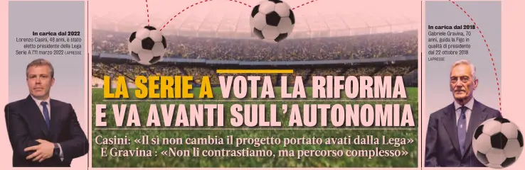  ?? LAPRESSE ?? In carica dal 2022 Lorenzo Casini, 48 anni, è stato
eletto presidente della Lega Serie A l’11 marzo 2022