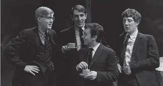  ??  ?? Pioneers...Alan Bennett, Peter Cook, Dudley Moore and Jonathan Miller back in 1964