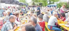  ?? FOTO: CLEMENS SCHENK ?? Ein beliebter Treffpunkt in der Region: das Hörenhause­r Sommerfest des Musik- und Fördervere­ins.