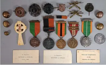  ?? ?? Service: A collection of medals from 1916 to 1974, valued at €6,000 to €8,000