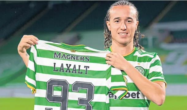  ??  ?? ON LOAN: Celtic sealed a deadline day move for AC Milan and Uruguay defender Diego Laxalt, who has been capped 24 times by his country.