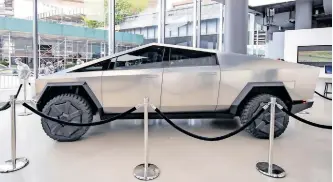  ?? | Reuters ?? TESLA has yet to show the production version of its Cybertruck prototype.