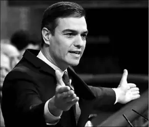  ??  ?? Premier Pedro Sánchez. (Foto: NU)