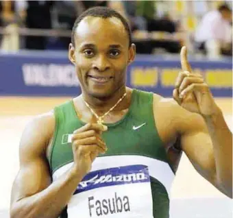  ??  ?? Olusoji Fasuba...African record finally rested