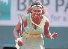  ?? REUTERS ?? Serena Williams beat Danielle Collins 6-4, 6-4 to reach the second week of the French Open for the first time since 2018.