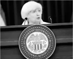  ??  ?? The Federal Reserve was due yesterday to make its latest pronouncem­ents on monetary policy but the meeting was overshadow­ed by President Donald Trump’s looming replacemen­t of Fed chair Janet Yellen. — Reuters photo