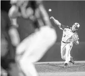  ?? LOGAN NEWELL/CORRESPOND­ENT ?? Timber Creek’s Preston Schumacher pitches against Jupiter in Saturday night’s late state championsh­ip game.