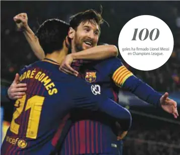  ?? |GETTY IMAGES ?? Lionel Messi llegó a 100 goles en la Champions League, en 123 partidos.