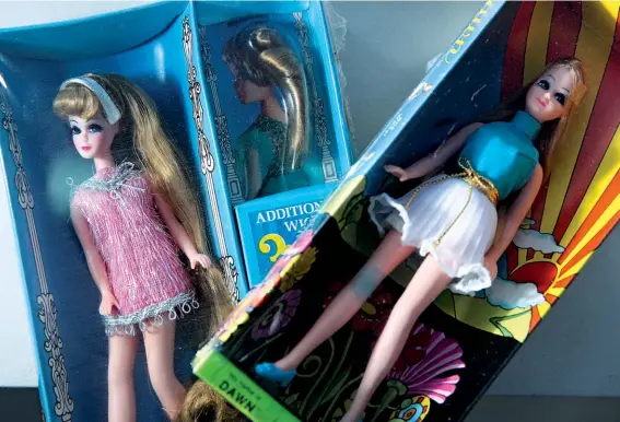  ??  ?? WHAT’S THE FREQUENCY, KEN? Orenstein did good business for a while competing with Mattel’s wildy popular Barbie doll by offering a less expensive alternativ­e in Dawn.
