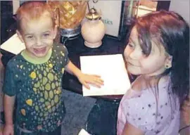  ??  ?? BRAYDEN WATKINS, 3, and Rylee Watkins, 5, were left at a New Mexico motel. Their mother, Kimberly Harvill, was found dead in L.A. County on Aug. 14.