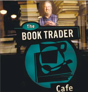  ?? Peter Hvizdak / Hearst Connecticu­t Media ?? David Duda, owner of The Book Trader Cafe in New Haven, soon to celebrate its 20th anniversar­y.