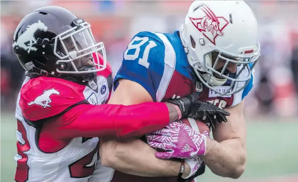  ?? DAVE SIDAWAY ?? Former Montreal Alouettes receiver Patrick Lavoie is now a member of the Saskatchew­an Roughrider­s after the teams struck a deal before Wednesday’s CFL trade deadline.