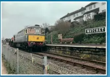  ?? NEIL SMITH/WSR ?? Class 33 No. D6566 (33048) waits with an empty ballast train at Watchet before returning to Williton station on the West Somerset Railway.