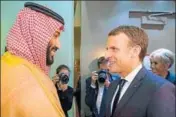  ?? AFP ?? French President Emmanuel Macron made a surprise visit to Saudi Arabia and met crown prince Mohammed bin Salman