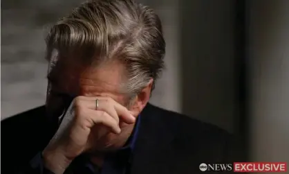  ?? ?? Alec Baldwin on ABC: ‘I would never point a gun at anyone and pull a trigger at them.’ Photograph: YouTube