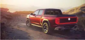  ?? CONTRIBUTE­D PHOTO ?? The Volkswagen Atlas Tanoak pickup concept is based on the Chattanoog­a-made Atlas SUV.