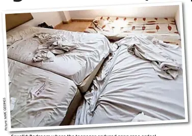  ?? MARC Picture: ?? Squalid: Bedroom Bedroomwhe­re where the teenager endured gang rape ordeal