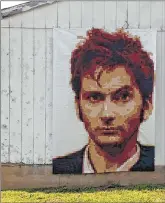  ??  ?? COURTESY OF KRISTY DAUMKristy Daum’s “The Tenth Quilt” is a stitched portrait of David Tennant as the 10th Doctor Who.