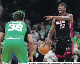  ?? ?? LÍDER. Jimmy Butler comandou os Heat em Boston