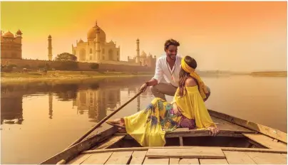  ??  ?? “It’s always about a love story at Taj Mahal. One of our magical mornings spent in Agra.”