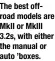  ?? ?? The best offroad models are MKII or MKIII 3.2s, with either the manual or auto ’boxes.