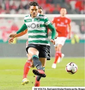  ??  ?? DE VOLTA. Ilori será titular frente ao Sp. Braga