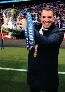  ?? ?? Silver service: Brendan Rodgers with the FA Cup