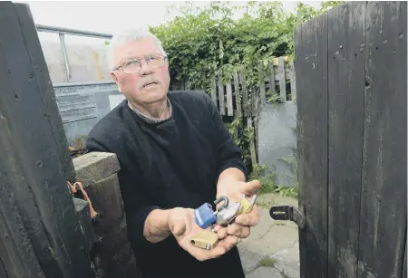  ??  ?? Fred Rylands was left devastated after his goats, called Lottie and Gypsy, were stolen.