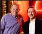  ?? ANDY CROSS — THE DENVER POST ?? Caldéro restaurant investor and Colorado Rockies owner Dick Monfort, left, with owner William Brinkerhof­f at their new restaurant in Mcgregor Square on Feb. 22.