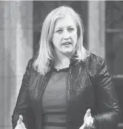  ?? SEAN KILPATRICK /THE CANADIAN PRESS ?? Minister of Transport Lisa Raitt said Monday the federal government has introduced emergency safety measures and has spent $100 million on rail safety in recent years.