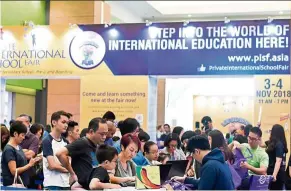  ??  ?? The Private & Internatio­nal school Fairs have connected both Malaysian and expatriate parents with leading internatio­nal schools in the country since 2012.