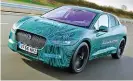  ??  ?? OFFICIAL Jaguar’s own picture of the production car in developmen­t testing shows little is going to change from the concept