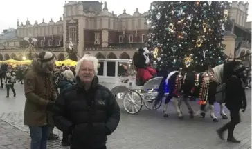  ??  ?? Christmas in Krakow is particular­ly special and for John, the mulled wine never tasted better