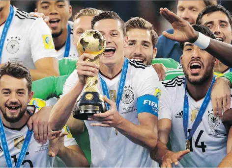  ?? THE ASSOCIATED PRESS/FILES ?? The unloved Confederat­ions Cup — won by Julian Draxler’s Germany team this year — could be replaced by a new event.