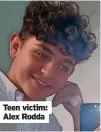  ?? ?? Teen victim: Alex Rodda