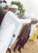  ??  ?? Jigawa deputy gov at the accident scene