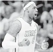  ?? WILFREDO LEE/AP ?? LeBron James spent four short seasons in Miami and won championsh­ips in 2012 and ’13.