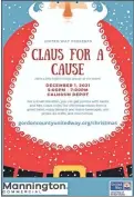  ?? United Way of Gordon County ?? United Way of Gordon County will be holding ‘Claus for a Cause’ on Dec. 1 from 5 p.m. to 7 p.m. at the Calhoun Depot, 109