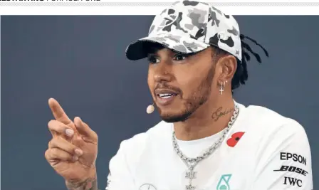  ?? AP ?? Aiming high: Lewis Hamilton is chasing history as he aims to equal Schumacher’s seven drivers’ titles, which looks eminently possible this season.
