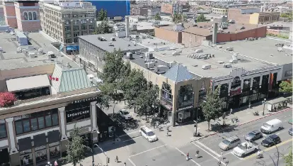  ??  ?? Downtown Victoria in May 2018. Mayor Lisa Helps says “we need to focus on downtown and getting people back to work.”