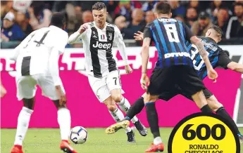  ??  ?? Ronaldo chegou aos 20 golos na Serie A