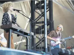  ?? Andy Cross, Denver Post file ?? “About 80% of our income comes from touring, and we aren’t the only ones relying on it,” said Alaina Moore of Tennis, here with her band on Sept. 13, 2018.