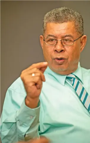  ?? Photo: Leon Lord ?? Acting Permanent Secretary in the Office of the Prime Minister and Foreign Affairs Peter Wise during an interview at the Prime Minister’s Office in Suva on March 20, 2023.