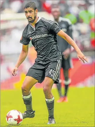  ?? Picture: GALLO IMAGES ?? UPBEAT: Abbubaker Mobara of Orlando Pirates is happy with his decision to transfer to the Buccaneers despite a poor start to his tenure there