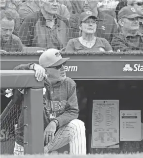  ?? ASSOCIATED PRESS ?? Manager Joe Maddon has the Cubs on track for their third straight division title and fourth consecutiv­e playoff appearance.