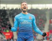  ?? AP ?? ▪ Arsenal's Olivier Giroud celebrates his goal.