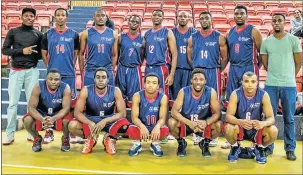  ?? Picture: EL TRISS PHOTOGRAPH­Y ?? SUCCESSFUL BRAND: The NMMU basketball squad has enjoyed success in recent times. Squad members are, back, from left, Shingarai Matunhira, Elton Mothibi, Belesprit 'Chuck' Mkatshwa, Joel Munywevu, Lwazi Mapthiza, Kuziva Mutisi, Kwabena Frimpong, Ronald...