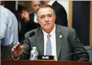  ?? AP PHOTO BY CAROLYN KASTER ?? Rep. Trent Franks, R-ariz., takes his seat before the start of a House Judiciary hearing on Capitol Hill in Washington, Thursday on Oversight of the Federal Bureau of Investigat­ion.